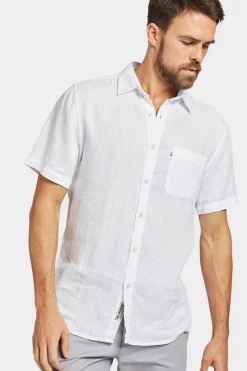 Hampton Linen S/S Shirt White