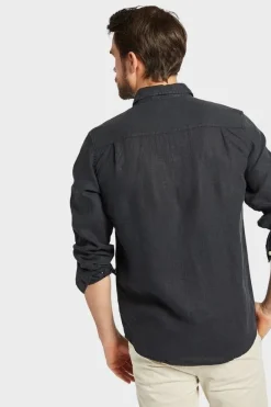 Hampton Linen L/S Shirt Black