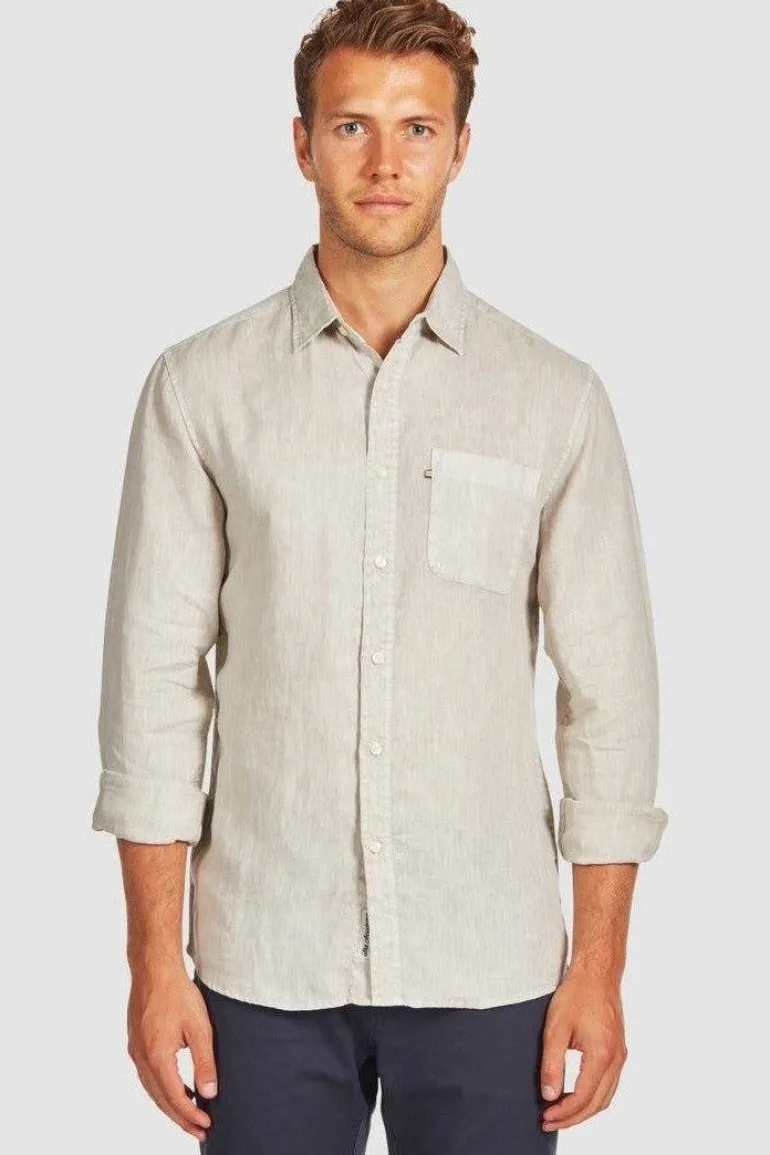 Hampton Linen L/S Shirt Oatmeal