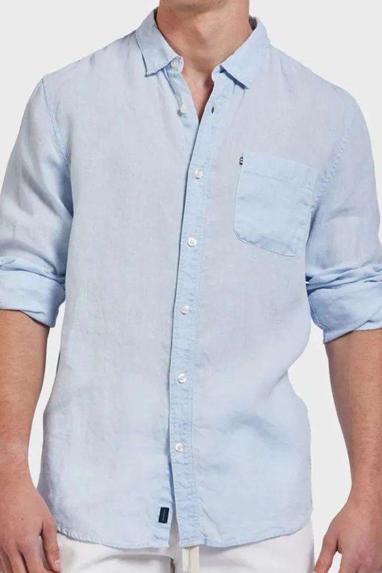 HAMPTON Linen Shirt Cloud Blue