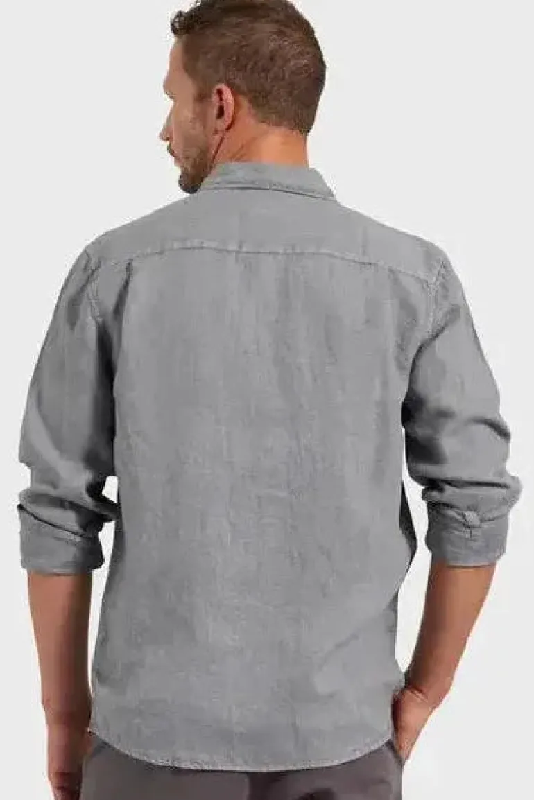 Hampton Linen Shirt Gunsmoke MENS