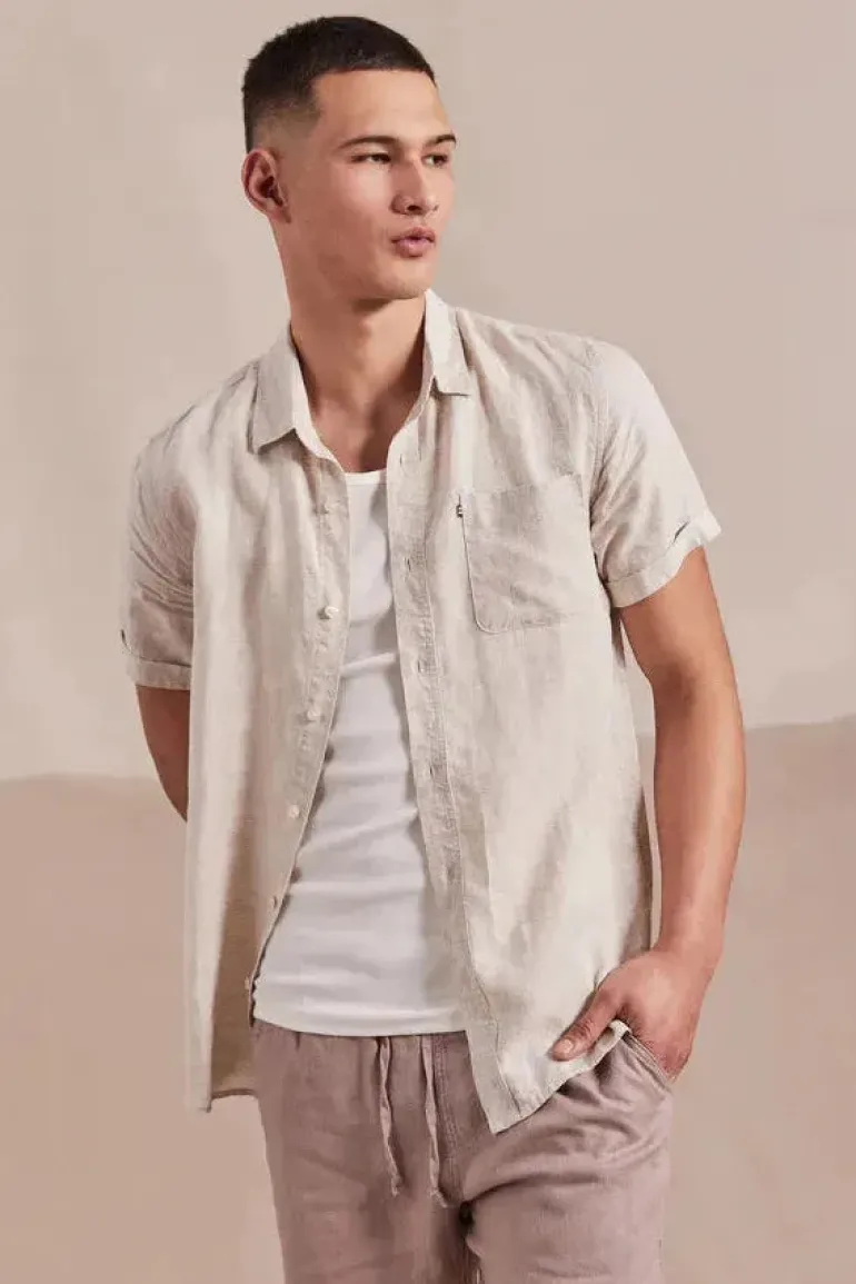 Hampton Linen S/S Oatmeal