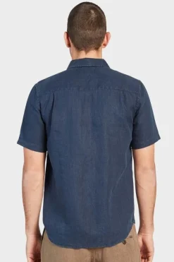 Hampton Linen S/S Shirt Navy