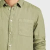 Hampton L/S Linen shirt Coriander Green