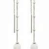 Hanging Lotus Earring Silver