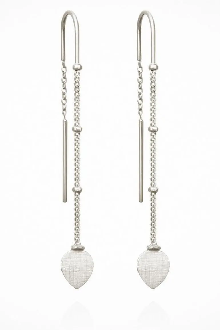 Hanging Lotus Earring Silver
