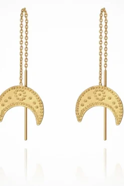 Hanging Moon Earrings
