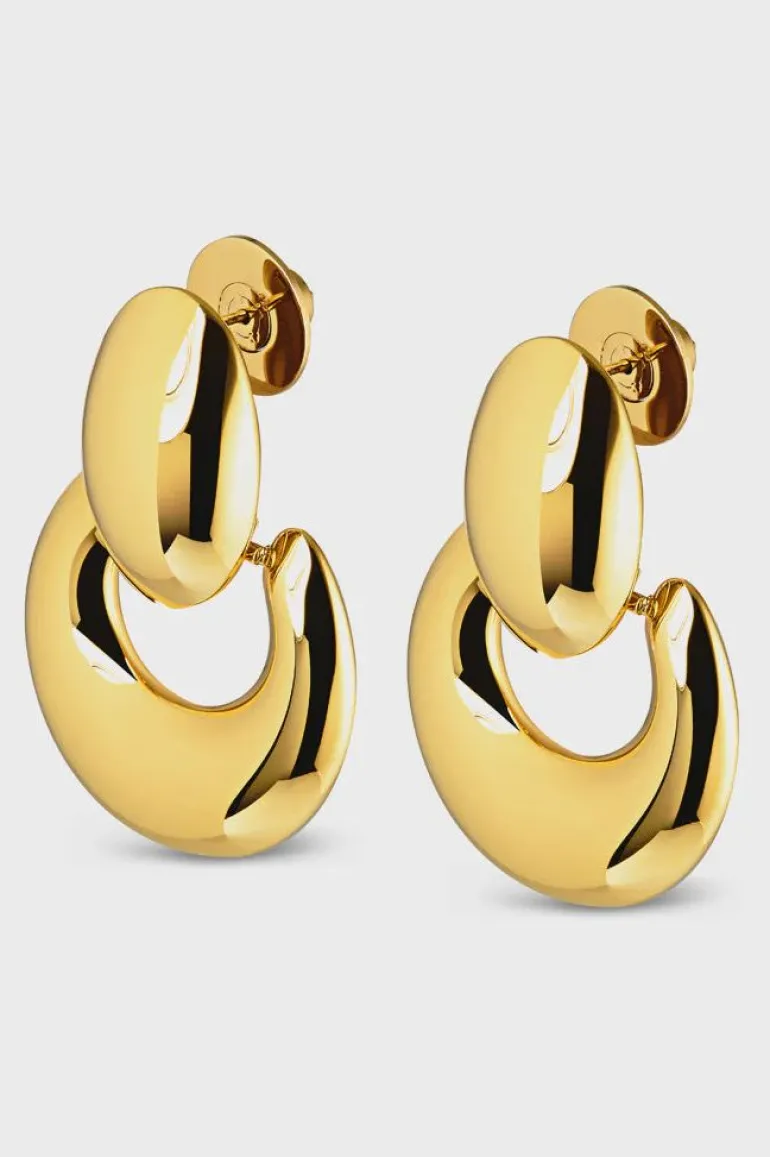HATTIE EARRINGS GOLD .
