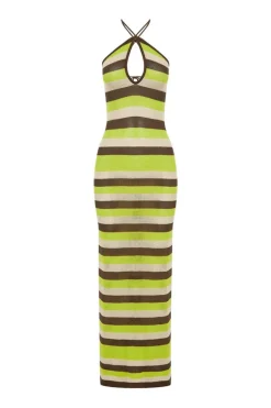 HAZEL MAXI DRESS LIME MULTI