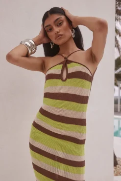 HAZEL MAXI DRESS LIME MULTI