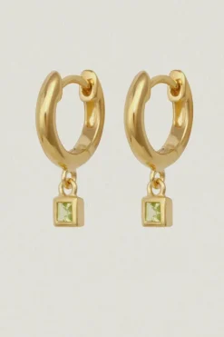 HEBE EARRING GOLD PERIDOT