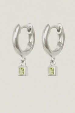 HEBE EARRINGS SILVER PERIDOT