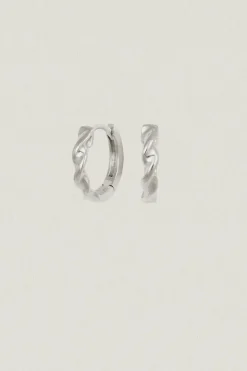 Helix Huggie Earrings Silver