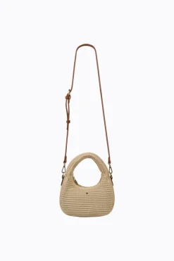 Indigo Raffia XBody Grab Bag