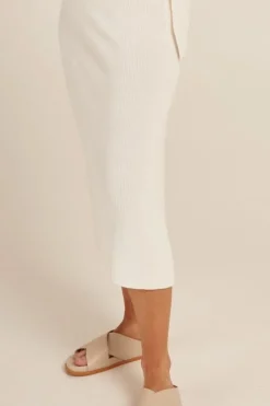 Jasper Knitted Skirt - White