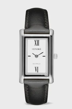 KELLY WATCH . Silver. Smooth Black .
