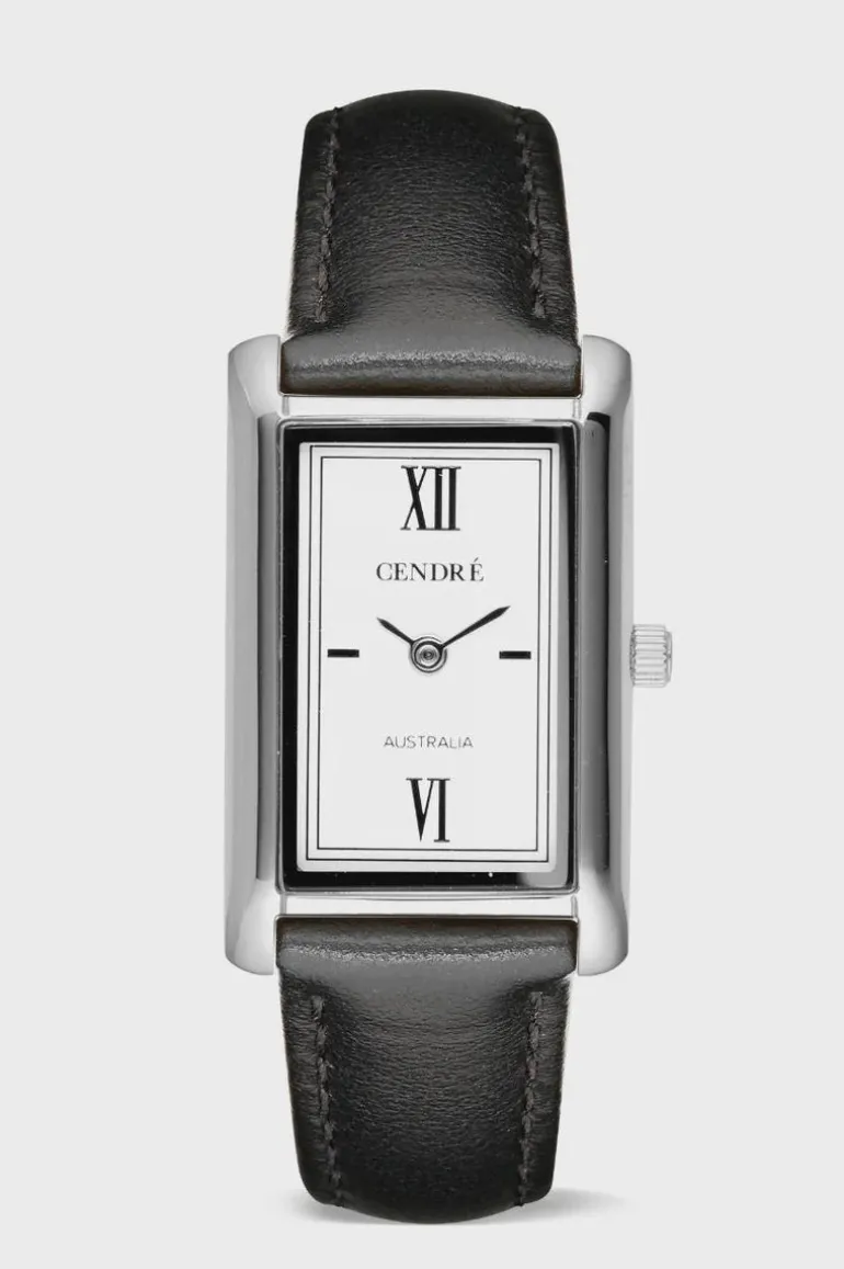 KELLY WATCH . Silver. Smooth Black .