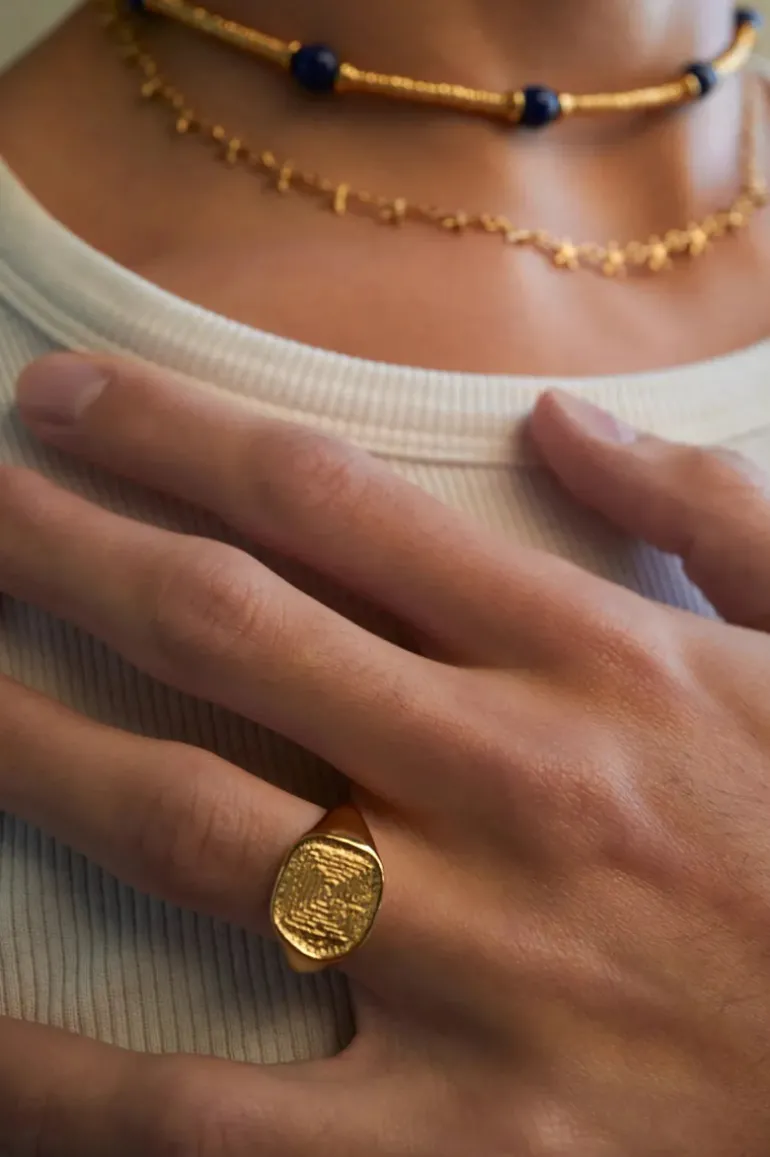 Labyrinth Ring Gold Vermeil