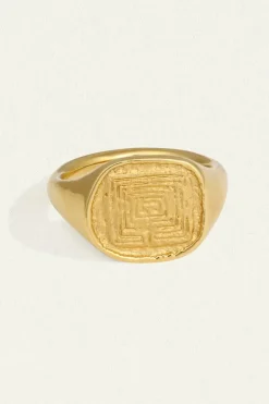 Labyrinth Ring Gold Vermeil