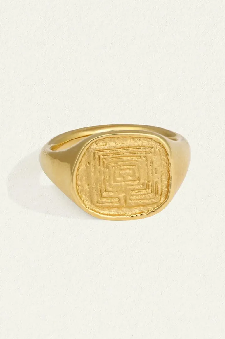 Labyrinth Ring Gold Vermeil