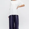 LOL Navy white piping Pants