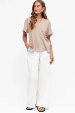 LOL Off white contrast stitch Pants