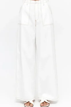 LOL Off white contrast stitch Pants