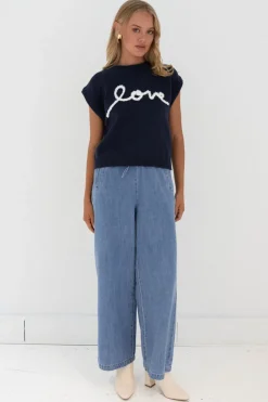 Love Fest S/Less Knit Top