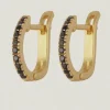 Lyre Earrings Spinel Gold
