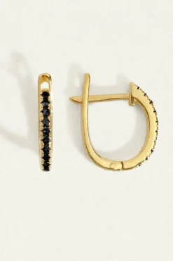 Lyre Earrings Spinel Gold