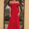 MANALLA MAXI DRESS CHERRY