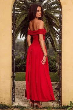 MANALLA MAXI DRESS CHERRY
