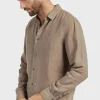 Mick Linen Shirt Walnut