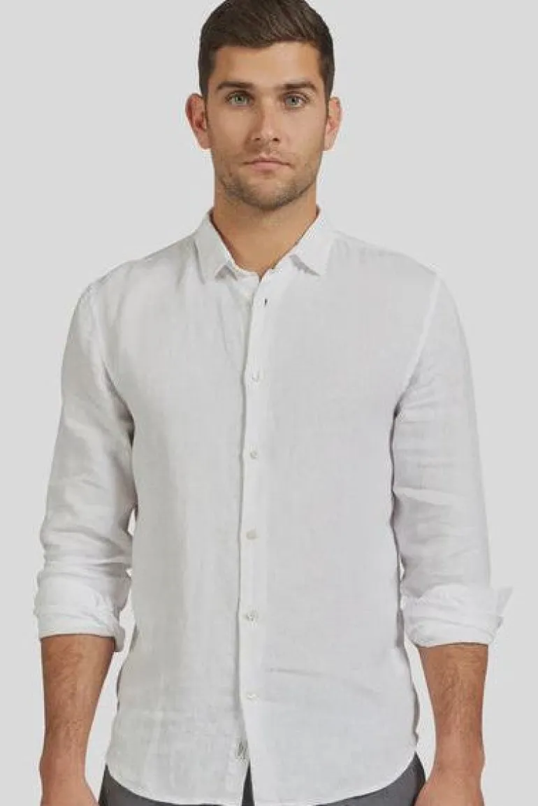 MICK LINEN SHIRT WHITE