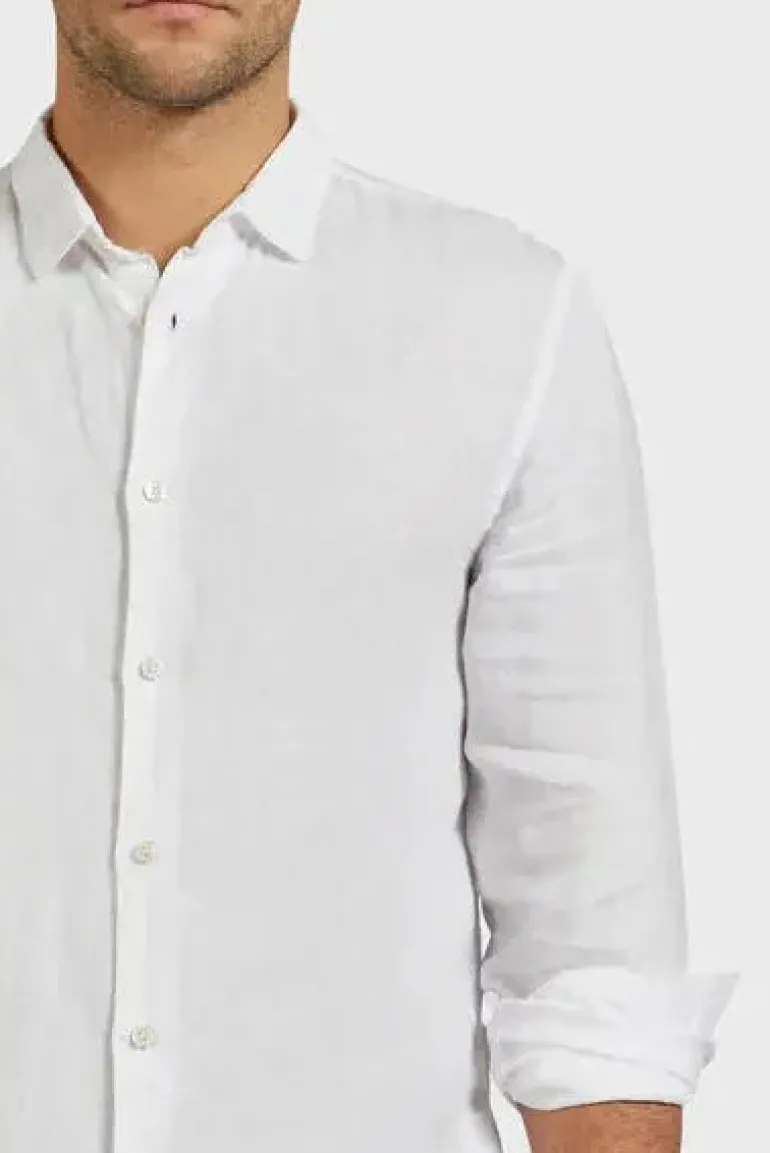 MICK LINEN SHIRT WHITE