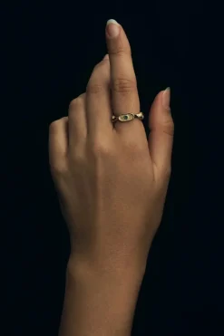 MIRA SEAL RING GOLD VERMEIL