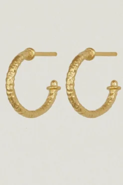 MOLTEN HOOP EARRINGS GOLD VERMEIL