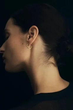 MOLTEN HOOP EARRINGS GOLD VERMEIL