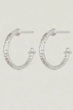 MOLTEN HOOP EARRINGS SILVER