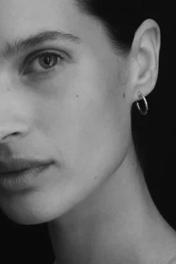 MOLTEN HOOP EARRINGS SILVER
