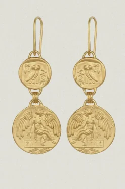 Mythos Earrings Gold Vermeil