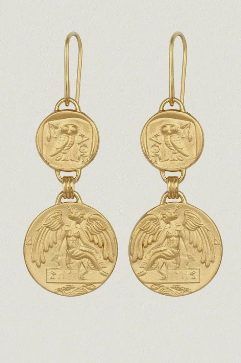 Mythos Earrings Gold Vermeil