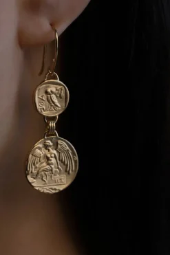 Mythos Earrings Gold Vermeil