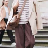 Noah Cropped Pant - Chocolate Cream Stripe