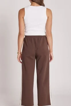 Noah Cropped Pant - Chocolate Cream Stripe
