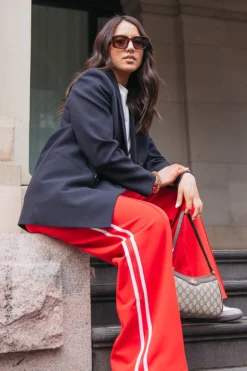 Noah Wide Pant - Red Stripe