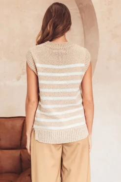 Ohara Stripe Knit Vest