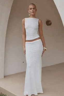 Orlean Maxi Skirt - White