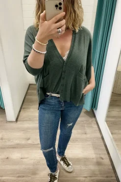 Oversize Rib Cardigan