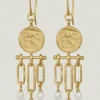 Palas Chandelier Earrings Gold Vermeil